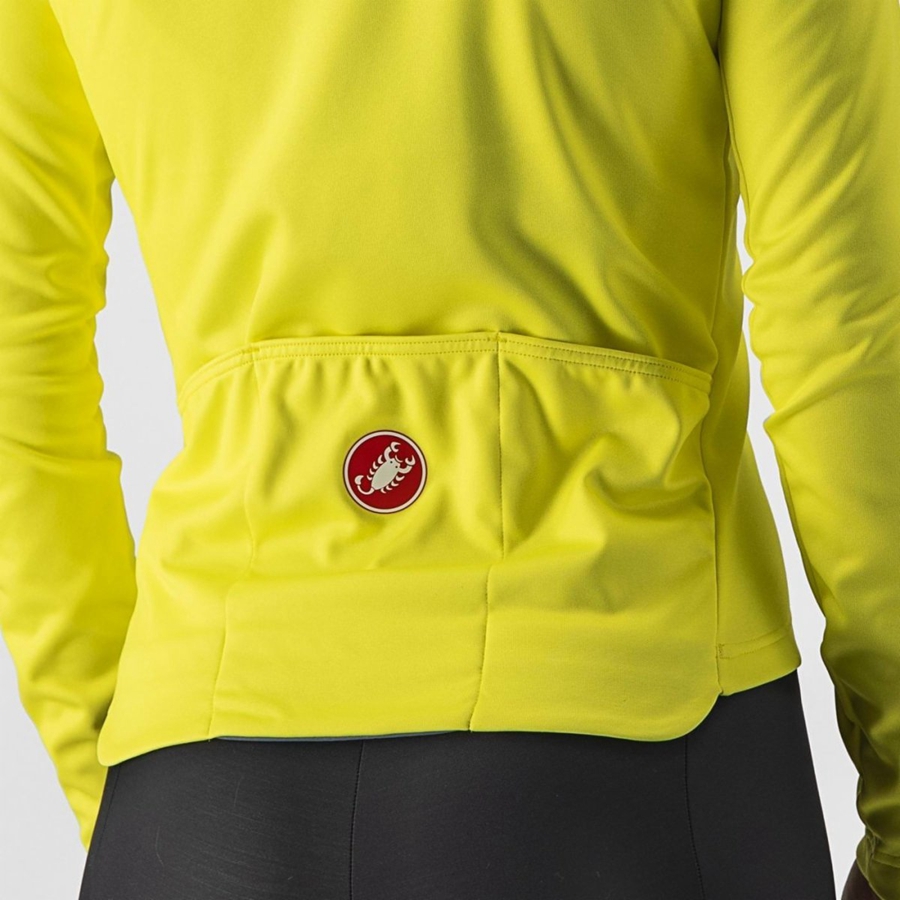 Yellow / Dark Grey Women Castelli SINERGIA 2 FZ Jersey | 492170BDK