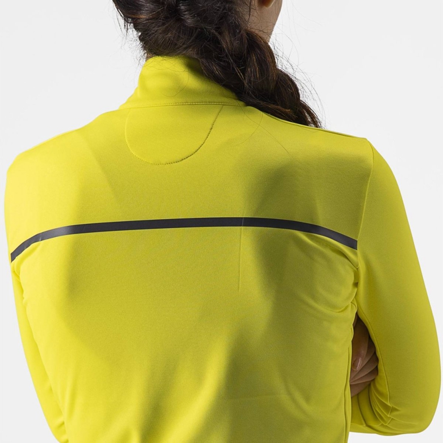 Yellow / Dark Grey Women Castelli SINERGIA 2 FZ Jersey | 492170BDK